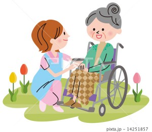 おばあちゃん14251857車椅子の